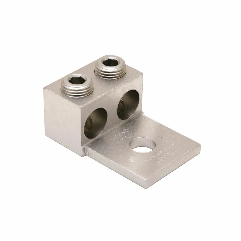 BURNDY K2A36U Aluminum Universal Terminal, 2 Conductor, 2 AWG (Str)-600 kcmil, 1/2 Stud, 2 Screws