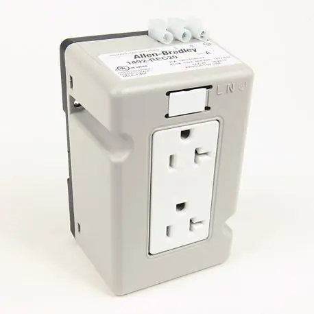 Allen-Bradley 1492-REC15G 15 Amp DIN Rail Mounting Receptacle