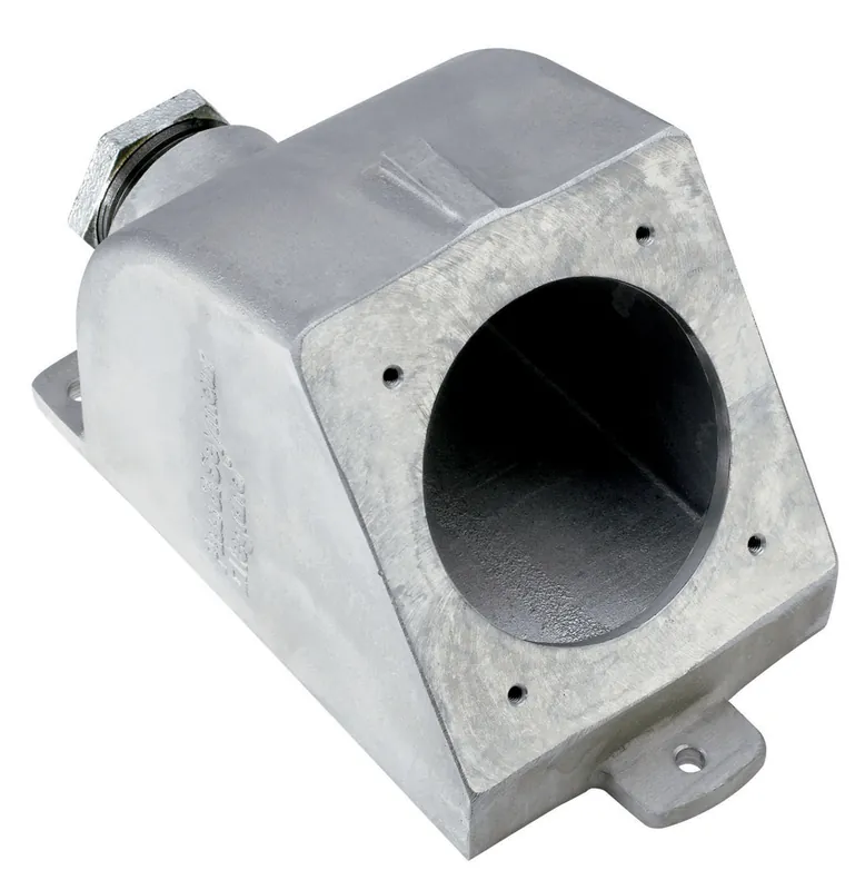 Pass & Seymour PSBB601W Angled Metallic Back Box w/ 1-1/2 Hub, 60A