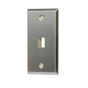 Legrand WP3401SS On-Q 1 Gang Wall Plate, 1-Port Stainless Steel