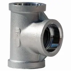 Merit Brass SWM606-16 Straight Pipe Tee 1 in 150 lb 316/316L Stainless Steel