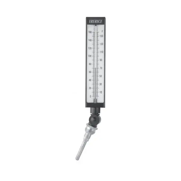 Trerice BX9140602 Industrial Thermometer 0 to 100 deg F 6 in L Stem