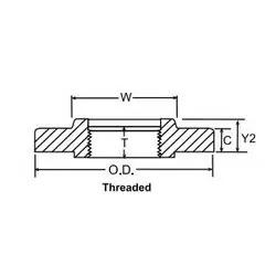 Weldbend 140-030-000 Raised Face Flange, 3 in Nominal, Forged Carbon Steel, Thread Connection, 150 lb, Domestic