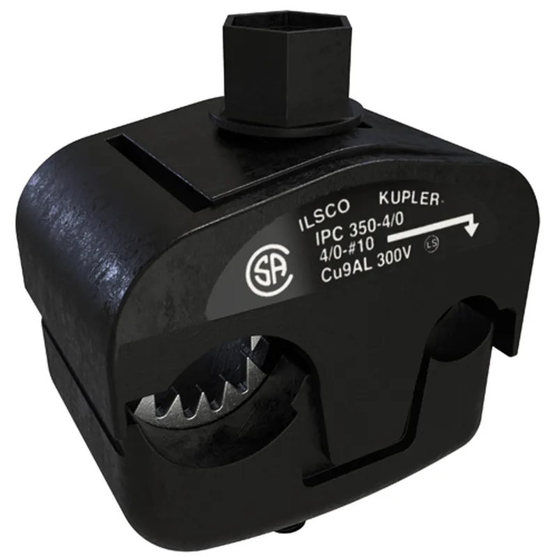 ILSCO IPC-350-4/0 KUP-L-Tap Insulation Piercing Copper Connector Dual Rated Main Conductor Range 350-4/0 Tap Range 4/0-10