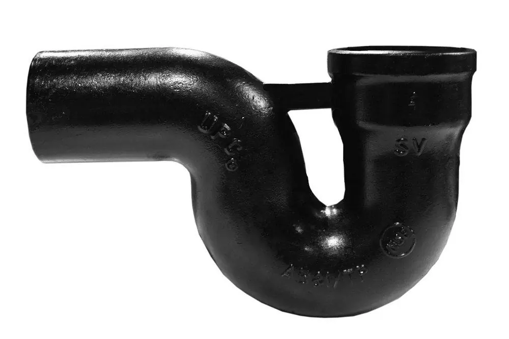 Tyler Pipe 004493 3 in. Hub x Spigot Cast Iron P-Trap