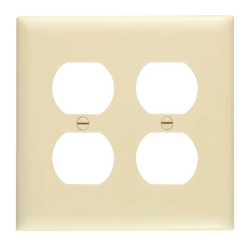 Pass & Seymour TP82OR 2Gang Wall Plate, Duplex Receptacle, Nylon, Standard - Orange