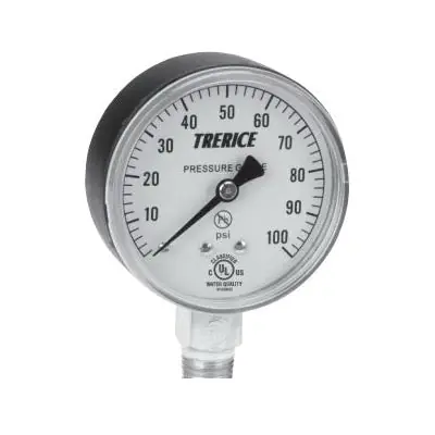 Trerice 800B2502BA30/30 Vacuum Utility Gauge 30 in Hg to 30 psi