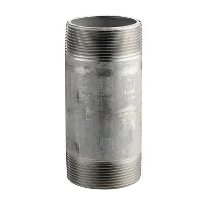 Merit Brass 6232-500 Pipe Nipple, 2 in x 5 in L, MNPT, 316/316L Stainless Steel, SCH 40/STD