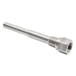 Trerice 76-4 D 5 Thermowell, 2-1/2 in L Stem, 1-3/4 in L Insertion, 1/2 in NPSM Thread, 304 Stainless Steel