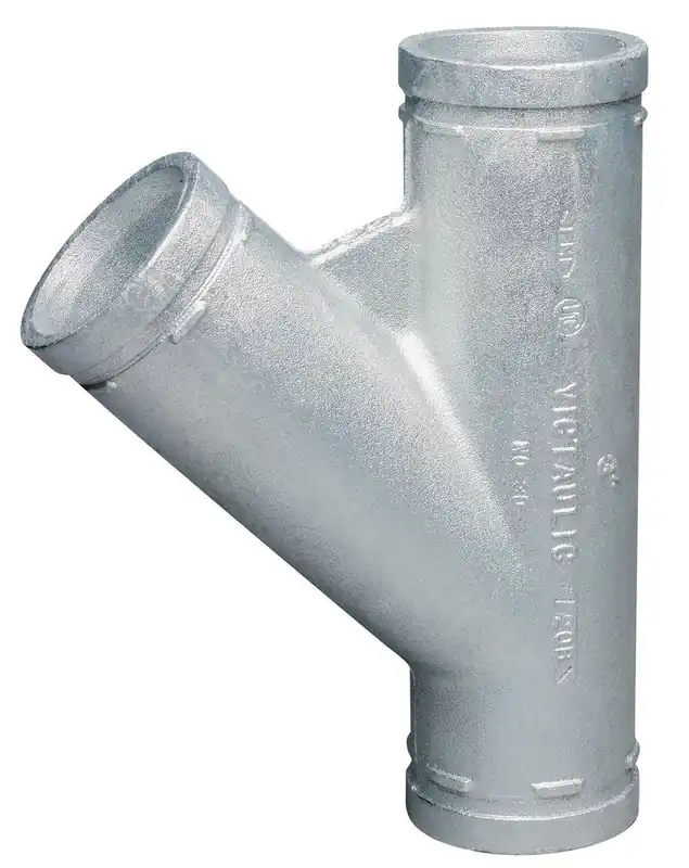 Victaulic F040030G00 4 In. Grooved Galvanized Lateral Wye
