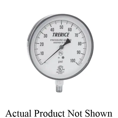 Trerice 620B4502LA30 620B Commercial Contractor Pressure Gauge 0 to 30 psi