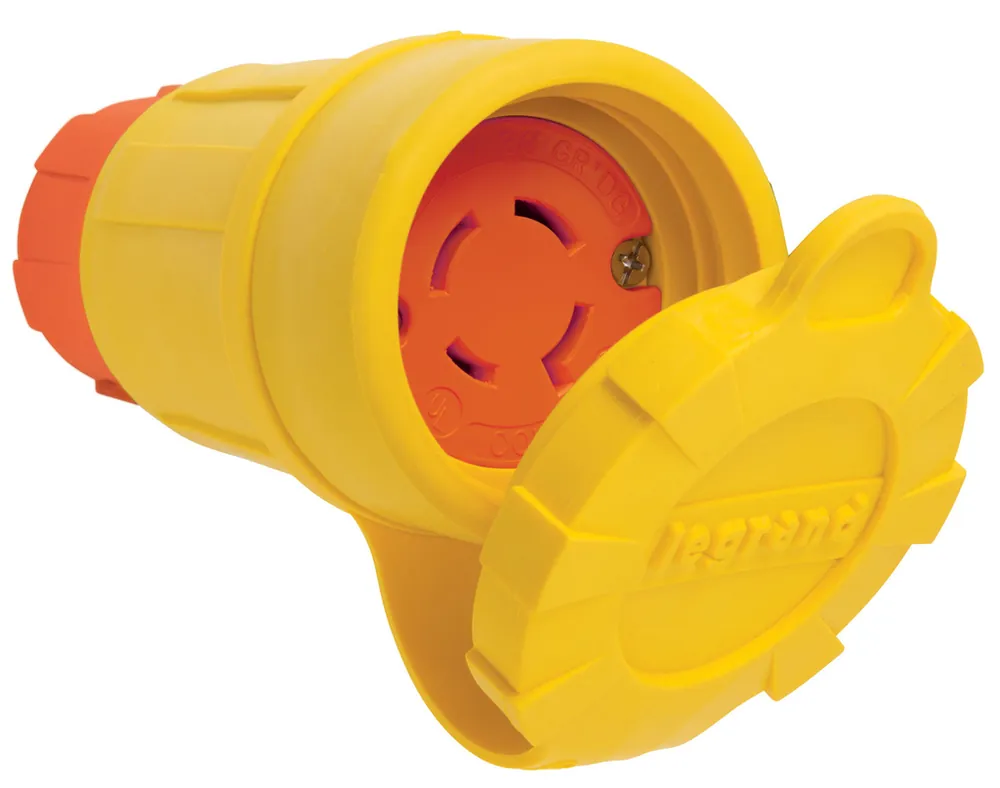 Legrand 27W75AM Pass & Seymour 20A 250V Locking Anti Microbial IP67 L15-20R Connector