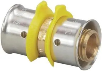 Viega 93005 PureFlow PEX Press Coupling, 1/2 x 3/8 in, Zero Lead Bronze