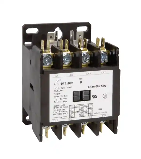 Allen-Bradley 400-DP25ND4 25 Amp 4-Pole 120 VAC Definite Purpose Contactor
