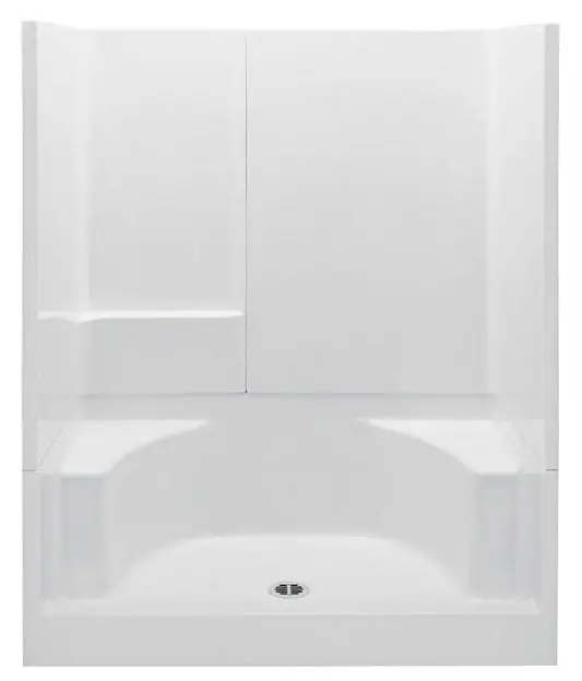 Aquatic 16033P-WH Aquatic Bath 60 X 34 X 72 Three Piece Shower Unit Replacement MPN