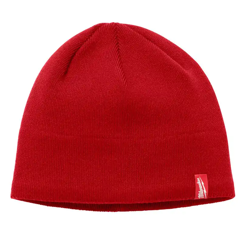 Milwaukee 502R Fleece Lined Knit Hat - Red - Insulated Wind/Water-Resistant