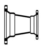 Star Pipe Products MJR0403 4 x 3 Mechanical Joint x Mechanical Joint 300 PSI Cement Lined/Black Asphaltic Seal Coated