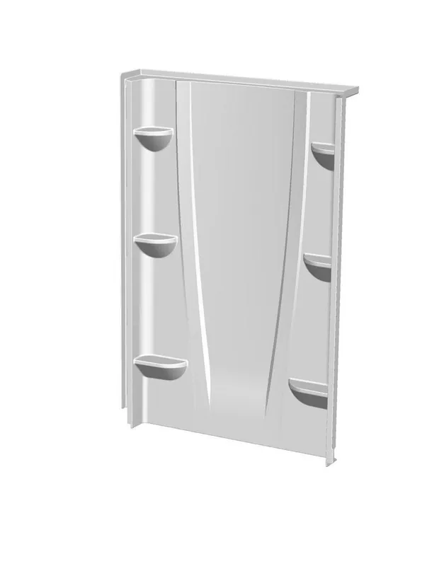 Aquatic 4874CBW-AW White Durable High-Gloss Back Wall 48 x 74 for 4834CS Shower Enclosure
