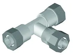 GF Central Plastics 360000714 2 x 2 x 2 Ips Compression Tee Fusion Bonded Epoxy Powder Coated