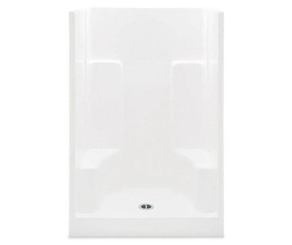 Aquatic 1483SG-WH Everyday 1-Piece Shower Stall With (2) Molded Seats, 48 in L x 35 in W x 72 in H