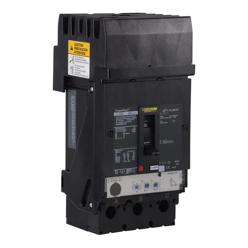 Square D JJA36250U31X 3-Pole 250 Amp 600 Volt Electronic Trip Molded Case Circuit Breaker