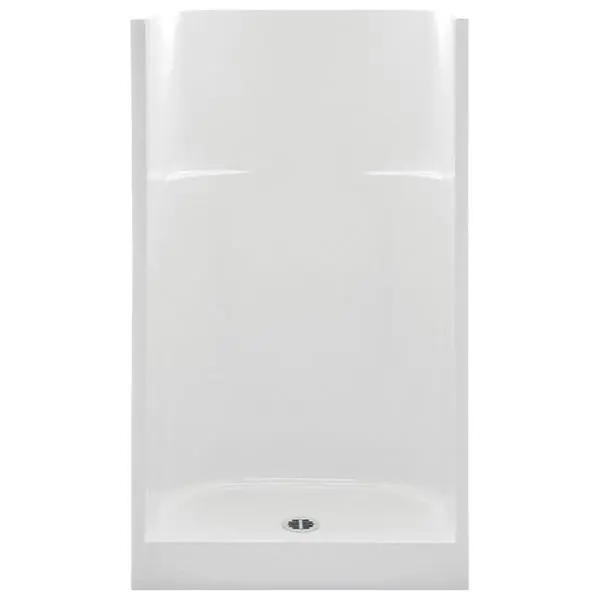 Aquatic 1363C-BO Everyday 1-Piece Shower Stall Without Seat 36 in L x 36 in W x 72 in H Gel-Coated/Bone