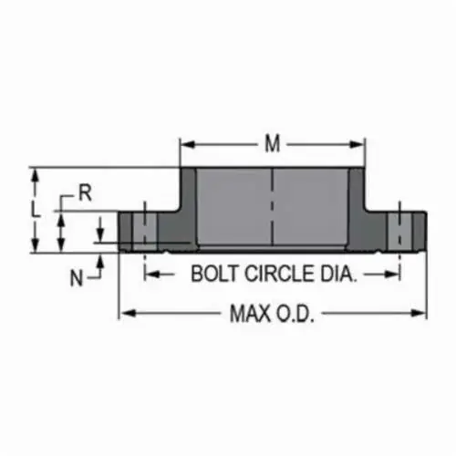 Spears 851-020C 2 CPVC ONE-PIECE FLANGE SOC CL150 150PSI