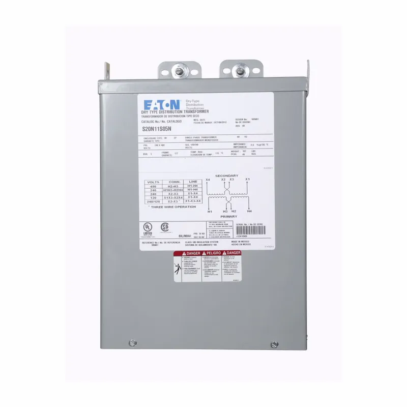 EATON S20N11S05N TRANSFORMER DISTRIBUTION 240 X 480VAC