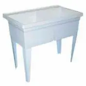 Fiat FLTDII100 White Floor Mounted Laundry Tub 40L x 24W x 33-1/4H