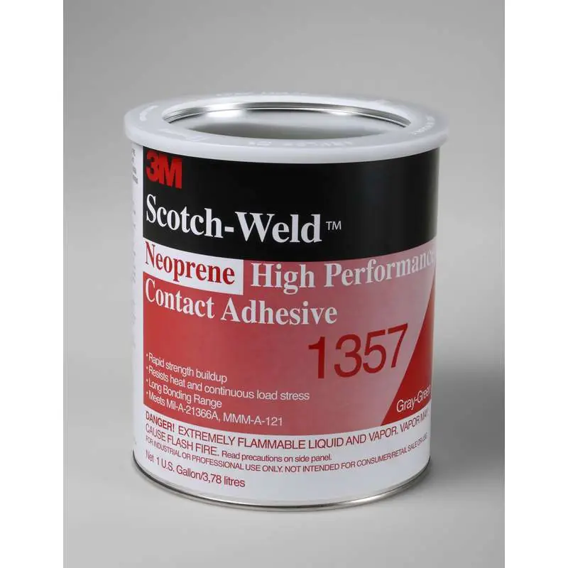3M 7000000803 Contact Adhesive, 1 gal Container Can, Gray/Green, Up to 30 min Curing