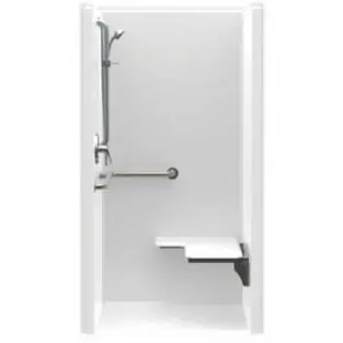 Aquatic 1363BFSD 42-1/2 x 77 in. Alcove Shower Unit in White