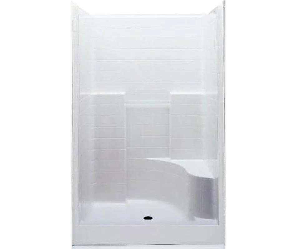 Aquatic 1483STTR-WH Everyday 34-7/8 x 48 x 76 in. Alcove Shower Unit in White