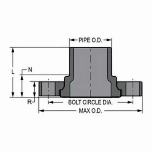 Spears 856-060C 6 CPVC Van Stone Flange Spigot CL150