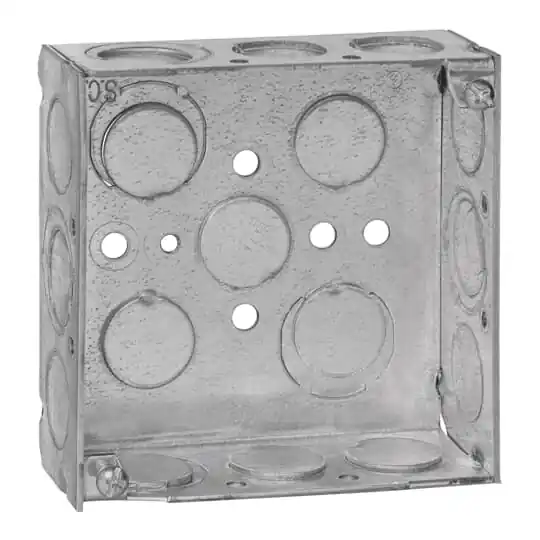 Steel City 521511234EW Square Box 21 cu.in. with Eccentric Knockouts