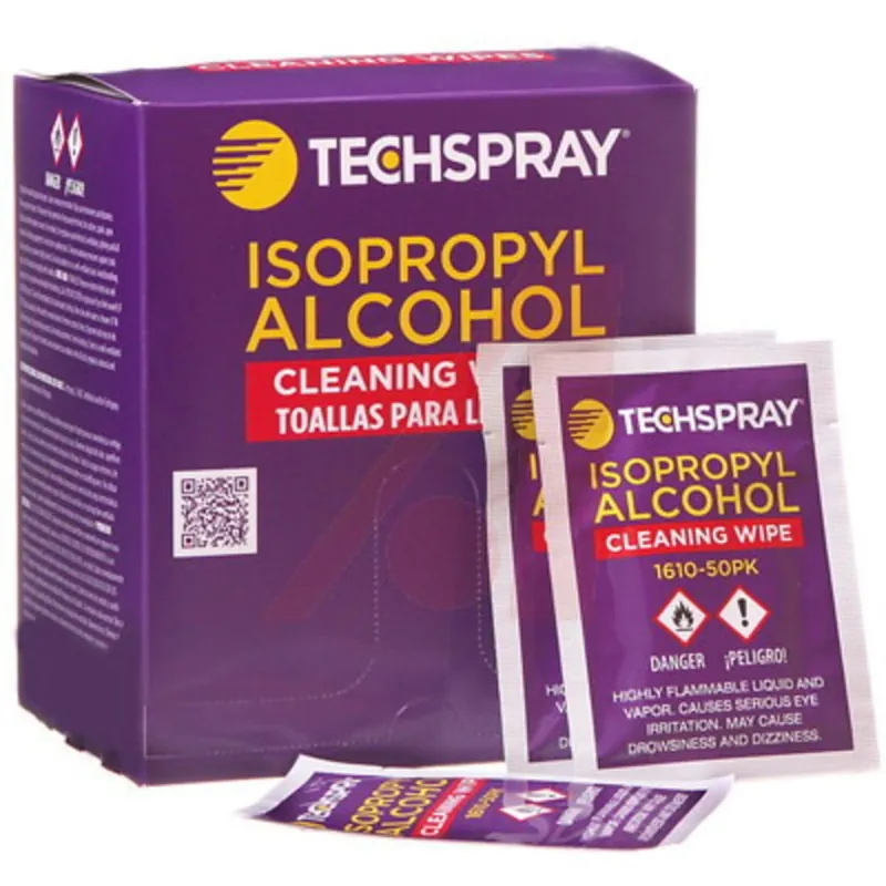 Techspray 1610-50PK Presaturated Cleaning Wipes 5-1/4 W x 5.05 L