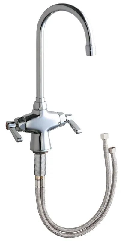 Chicago Faucets 50-ABCP Kitchen Faucet 2-Handle Deck Mount