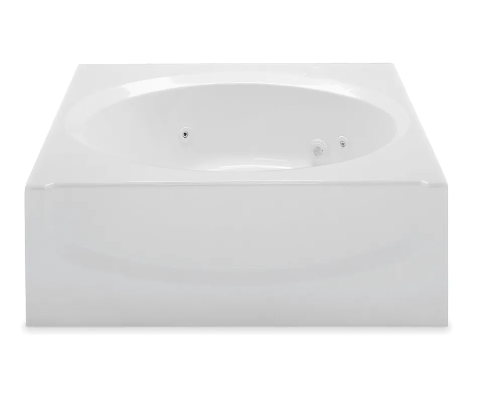 Aquatic 2760410R-WH Alana II 60 in. x 42 in. Soaker Alcove Bathtub with Right Drain