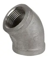 Smith-Cooper International 4381034630 1/2 x 1/2, FPT x FPT, Class 150, Cast 316 Stainless Steel, 45D, Heavy Pattern, Straight, Elbow