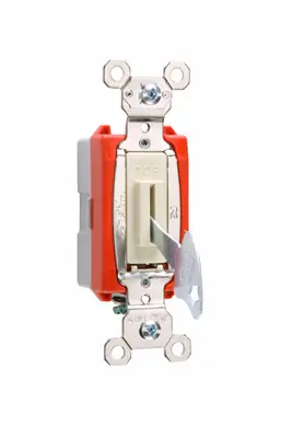 Pass & Seymour PS20AC1IL 1Pole Lock Switch, 20Amp 120/277Volt Ivory