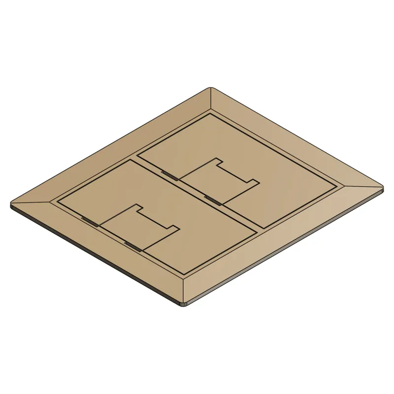 Carlon E9762BR Two Gang Rectangular Floor Box Cover Width 7.13 Inches x Length 8.25 Inches