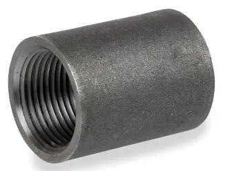 Smith-Cooper International 23MC4040 4 x 4, FPT x FPT, Schedule 40 Black Merchant Steel Taper Tapped Full Coupling