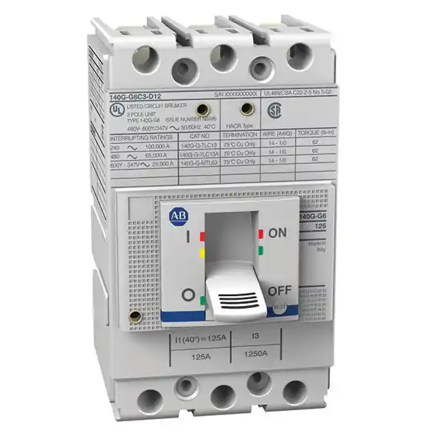 Allen-Bradley 140G-G2C3-C20 125 Amp Frame Molded Case Circuit Breaker