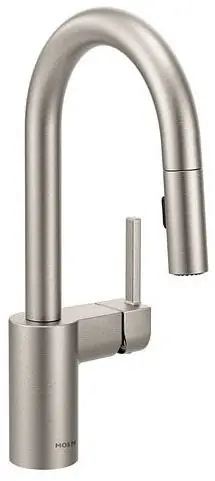 Moen 5965SRS Spot Resist Stainless One-Handle Pulldown Bar Faucet