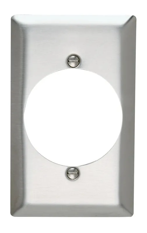 Pass & Seymour SS724 Straight Blade Type Power Outlet Receptacle Wall Plate 302/304 Stainless Steel