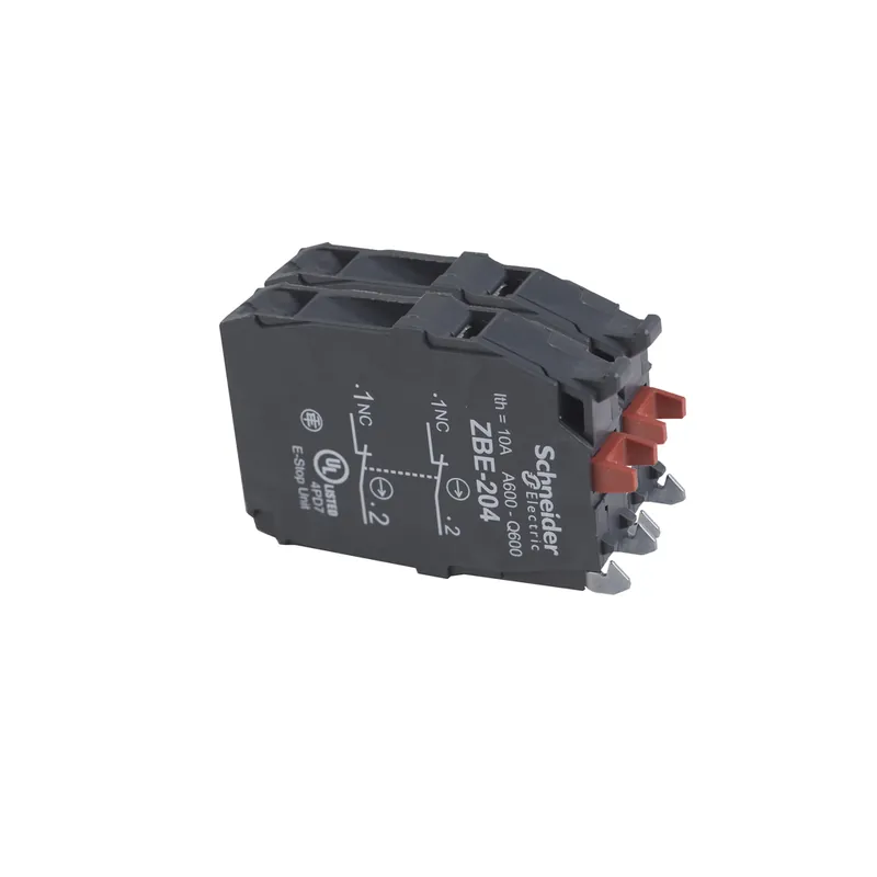 Schneider Electric ZBE204 Square D ZBE204 22 mm 2NC Standard Double Push Button Contact Block