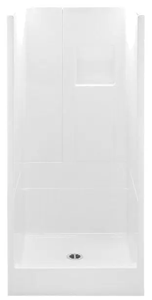 Aquatic 1363TRIO-WH Everyday 3-Piece Remodeline Sectionals Shower, 36 in L x 36 in W x 72-3/4 in H, Gel-Coated/White