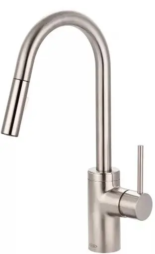 Pioneer 2MT260-BN Kit-motegi 1 Or 3 Hole Single Lvr Handle Gooseneck Spt W/pull-down Spray Head 3/8 Flex-pvd Bn