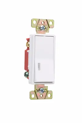 Pass & Seymour 2626W Illuminated Decorator Switch 20 Amps 120V