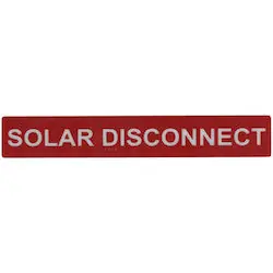 HellermannTyton 596-00246 Solar Label, Reflective, SOLAR DISCONNECT, 6.5 x 1, Red, 50/pkg