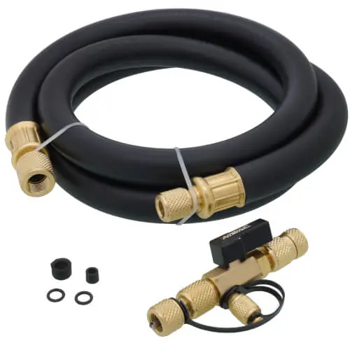 Navac NEVK1 Pro Series Rapid Evacuation Kit with Valve Core Removal Tool and Hose (3/8 to 1/4 Fitting)